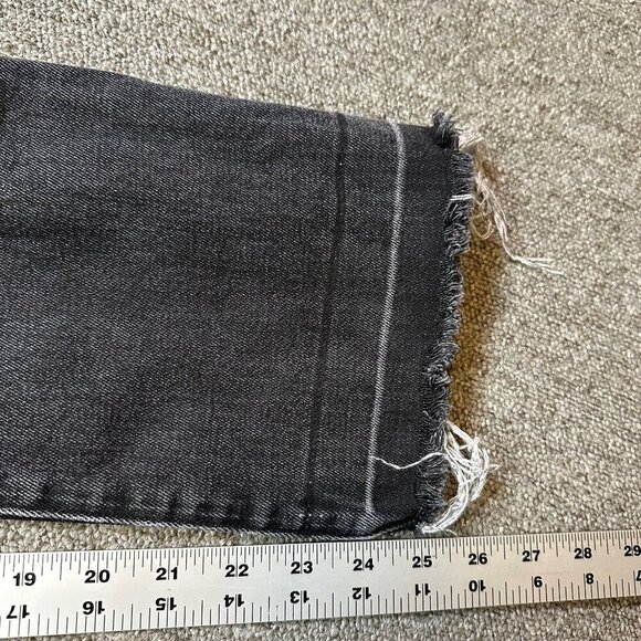 Rivet & Thread Madewell Cali Demi-Boot Jeans Raw Hem in Dark Grey Wash Size 26 - Picture 5 of 8
